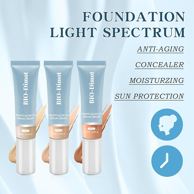 Creme CC Cream for Women, Lightweight Moisturize All-Over Complexion Perfector – Long-Lasting CC Cream Foundation - Waterproof & Transfer-Resistant Skin Tint 30ML (Medium, 30ml)