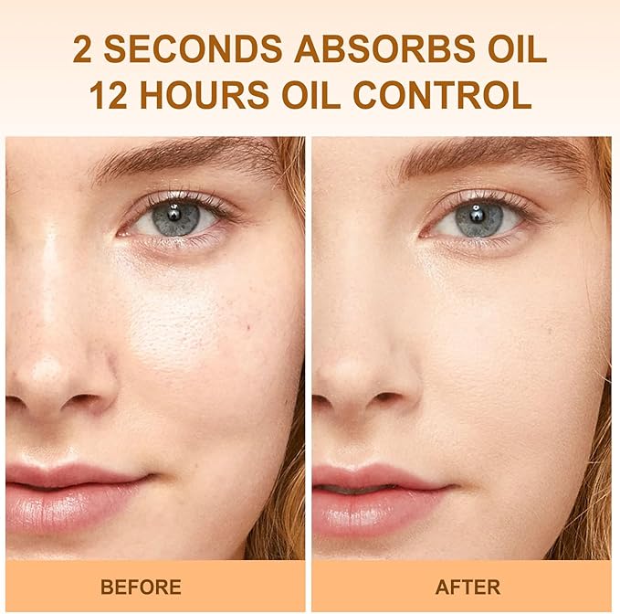Face Oil Blotting Cushion Instead Of Oil Blotting Paper Sheets for Oily Skin, Oil Absorbing Liquid Cushion, Moisturizing & Smoothing Pores With Natural Tea Tree, Instant Oil control for Make Up