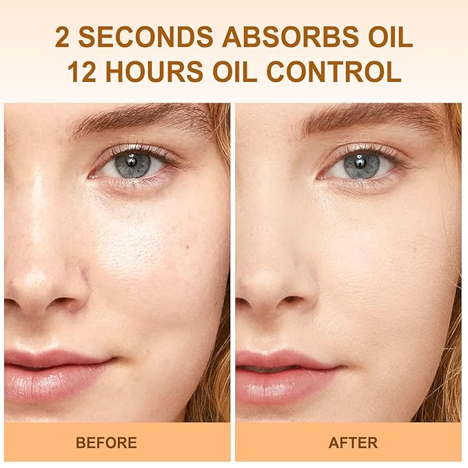 Freckles Stamp Air Cushion (Chestnut) and Face Oil Blotting Powder Cushion, Waterproof Long Natural Freckle, High Moisturizing Matte Makeup For Oily Skin