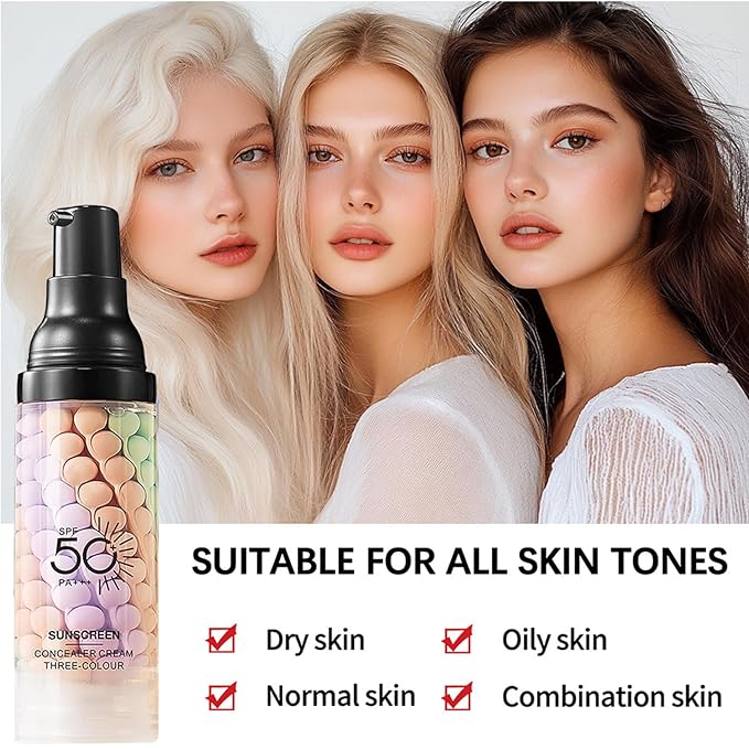 Primer for Face Before Makeup, SPF 50 Sunscreen Isolation Cream, One Step Color Correcting & Oil Control, Moisturizing, 3 In1 Color Corrector Primer Facial Serum, Radiance Skin