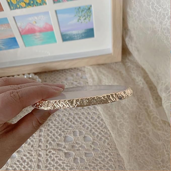 2PCS Resin Nail Art Palette Color Corrector Palette Nail Art Palette Display Board Nail Polish Palette Nail Polish Mixing Plate Gel Nail Palette Makeup Palette Holder Nail Art Palette Tools