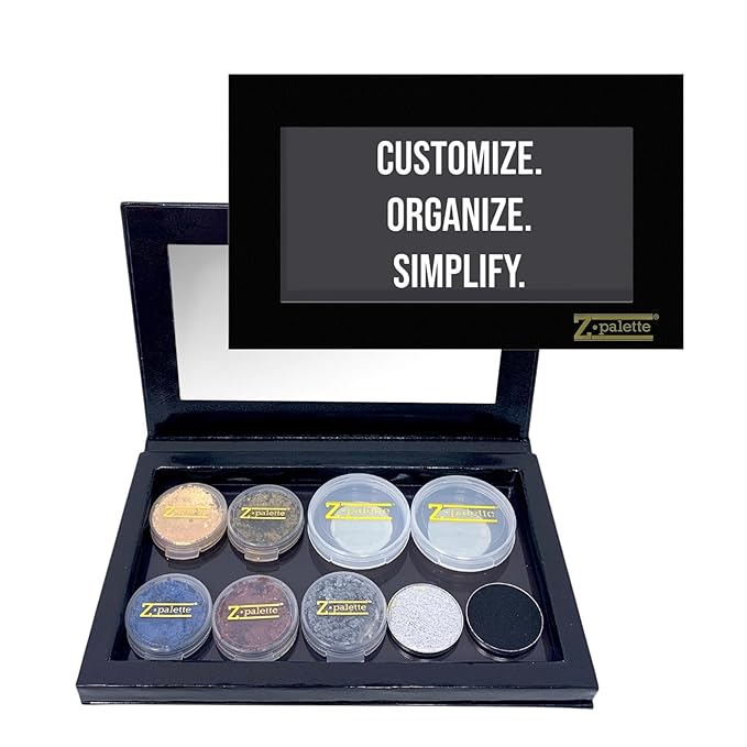 Deep Medium Magnetic Makeup Palette, Empty Magnetic Palette, Universal Magnet makeup palette for Eyeshadows, Powders, Customizable Beauty Organizer with Clear Window