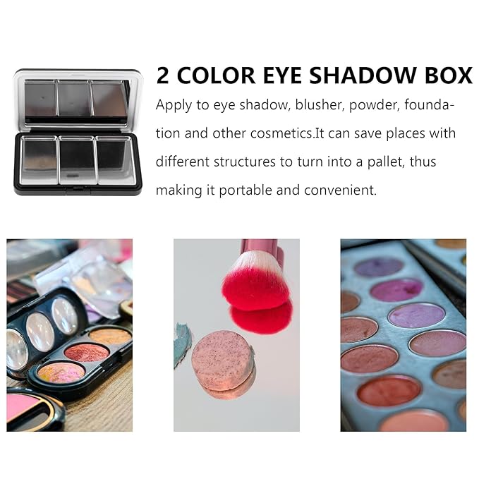 Luxshiny Makeup Case Organizer Empty Eyeshadow Box Empty Eyeshadow Pans Refillable Makeup Container Case For Eyeshadow Powder Blush Lipstick Highlight Makeup Palettes Makeup Samples