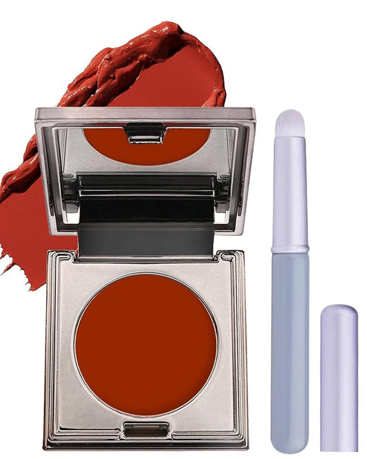 Long Lasting 2-in-1 Creme Cheek Blush + Lip Color Lipstick, High Pigmented Tinted Lip Balm Blusher with Brush,Hydrating Cream Texture for Lip,Cheek & Eye Tint,Women's Day Makeup Cream for Women-01
