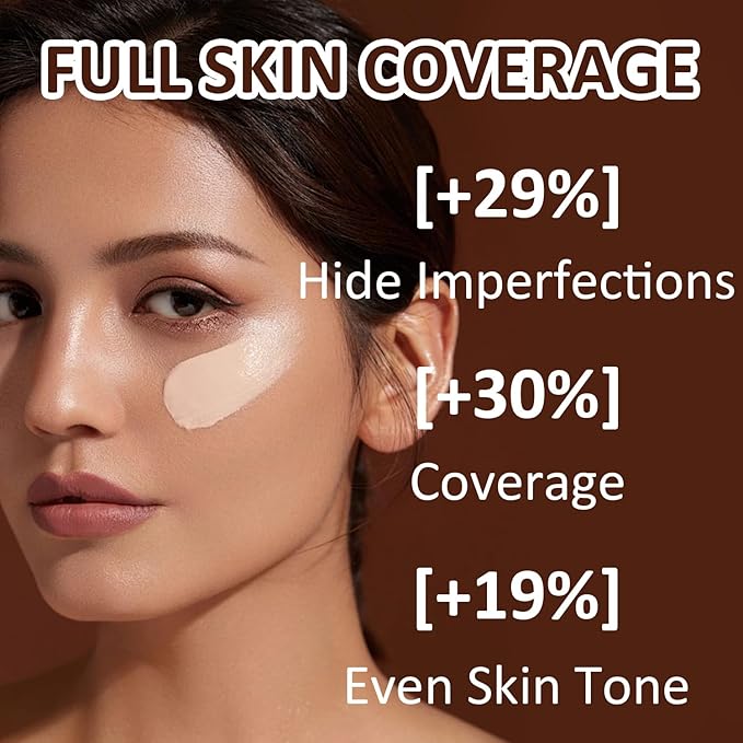 Airbrush Foundation Spray with Brush - Full Coverage Magic Minerals Airbrush Foundation for Smooth Radiant Finish, Concealer Hydrating Makeup for a Flawless, Natural Finish, Breathable (Beige)