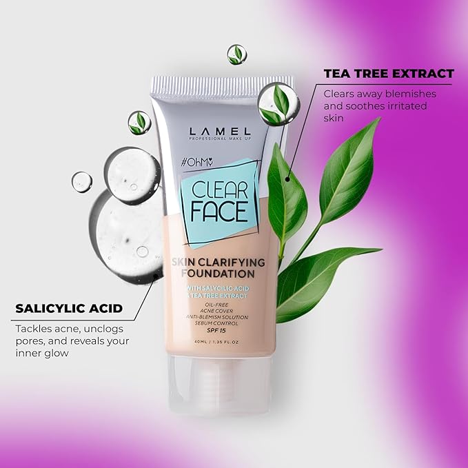 Clear Face Complexion Duo: Foundation 402 & Concealer 401 for Light Skin