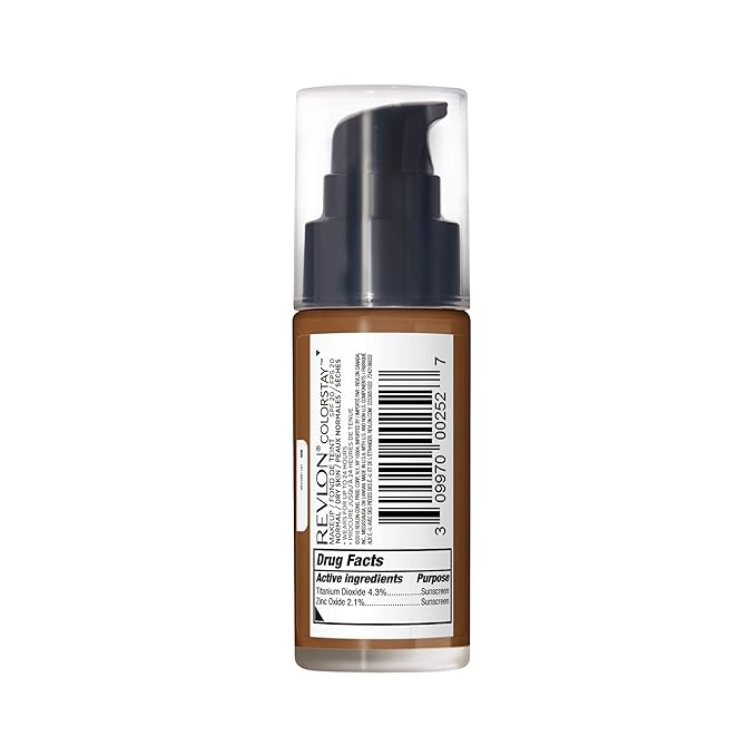 Revlon Liquid Foundation, ColorStay Face Makeup for Normal & Dry Skin, SPF 20, Longwear Medium-Full Coverage with Natural Finish, Oil Free, 500 Walnut, 1 Fl Oz