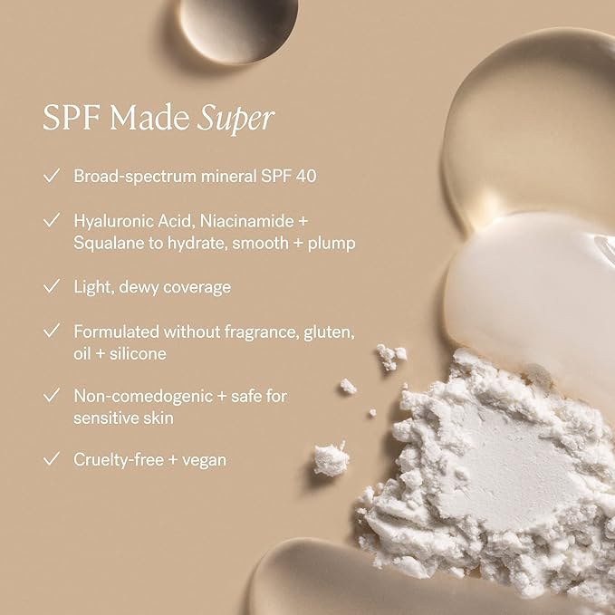 ILIA - Super Serum Skin Tint SPF 40 | Non-Comedogenic, Vegan, Lightweight to Help Against Blue Light, + Pollution while Hydrating, Smoothing, + Refining (Rialto ST13.5, 1 fl oz | 30 ml)