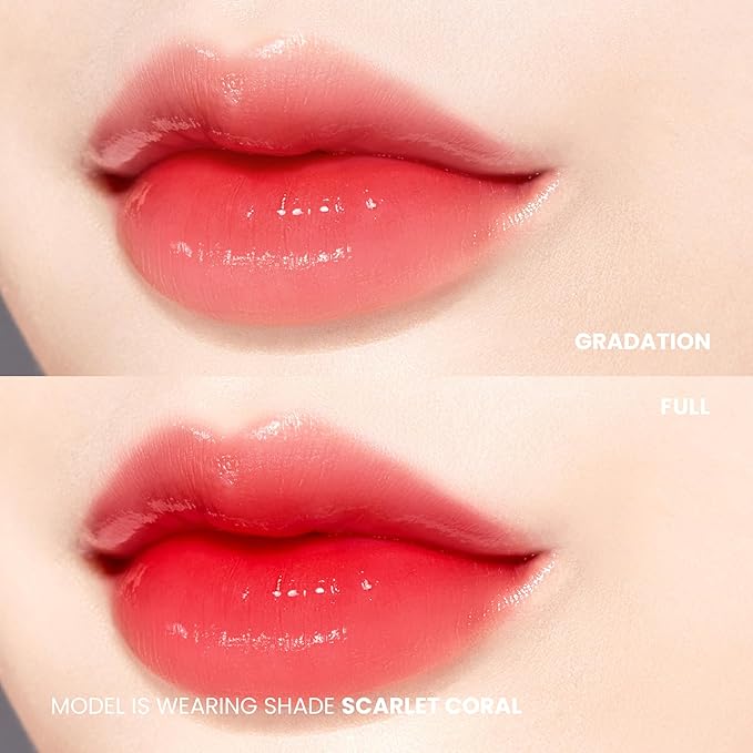 MERYTHOD Water Lip Stain Tinted Glossy Quick Setting 3g (02 Scarlet Coral)