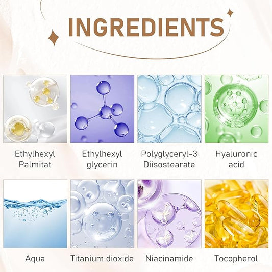 BB Blur Tinted Moisturizer SPF 30, BB Cream Tinted Moisturizer with Broad Spectrum SPF, BB Tinted Care Primer with Brush (Natural, 2PCS)