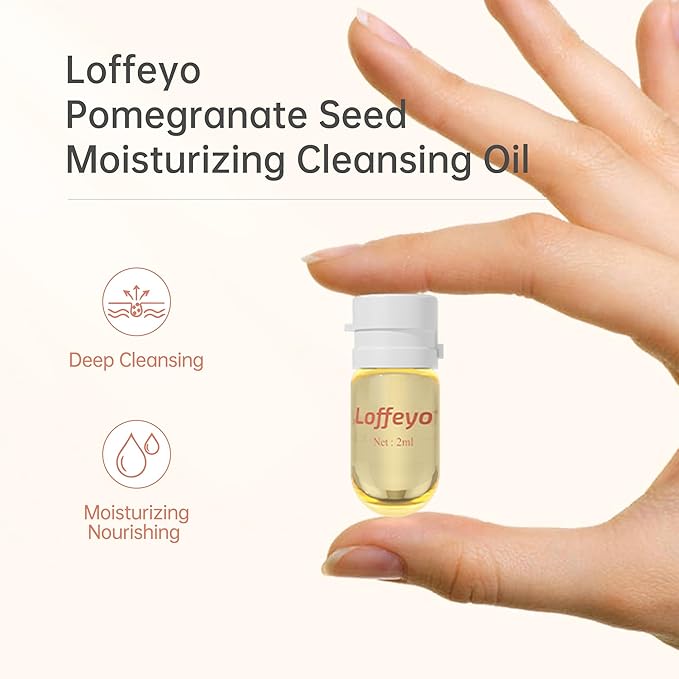 Pomegranate Seed Moisturizing Cleansing Oil Makeup Remover, 20 Individually Mini Size Packaged Units, Travel Essential & Controlled Dosage