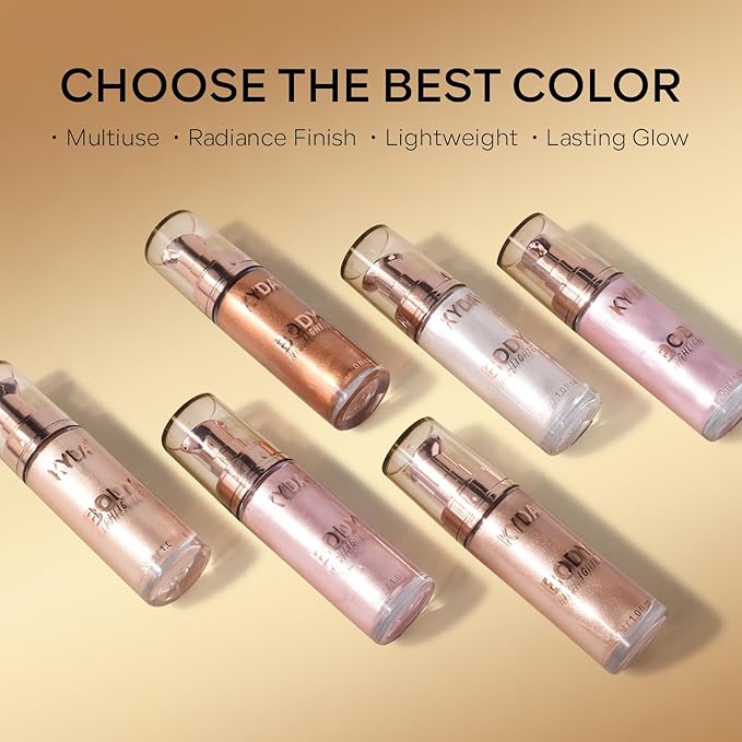 KYDA Body Luminizer, Waterproof Moisturizing and Glow For Face & Body, Radiance All In One Makeup, Face Body Glow Illuminator, Body Highlighter, 1 Fl.Oz, Glistening Bronzer