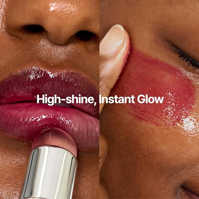 Glowy Jelly Pot | Dewy Jelly Lip & Blush Color, Tinted Glow Balm, Dewy Buildable Finish – Rosy Glaze (Dusty Rose) | 0.14 oz