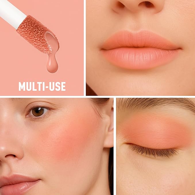 FV Liquid Blush, Long Lasting Buildable Cream Cheek Tint with High-Pigment Color, Weightless Blendable Formula for Natural Dewy Finish (Believe)