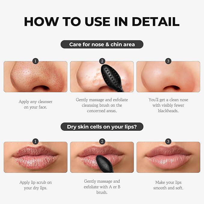 Charcoal Double Cleansing Duo with Deep Pore Cleansing Brush