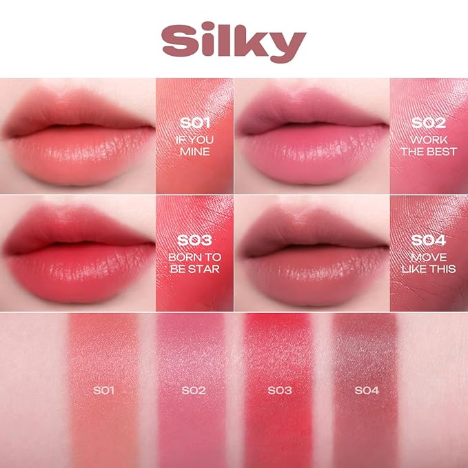 Peripera Slip On My Lip 10 Colors, Long-Lasting Shine Slim Lipstick, Slick Lip Crayon, Long Lasting, Satin, Matte, Glowy Korean Lip, K Beauty (S03 BORN TO BE STAR, One Size)