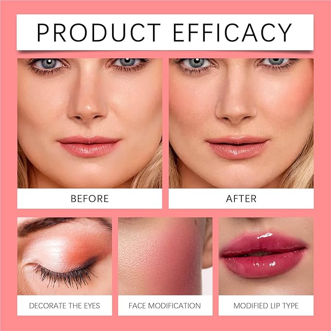 Cream Blush Palette,Butter Powder Blush for Cheeks Makeup,Butter Moisturizing Red Blush, Longwear Face Makeup and Waterproof,Smudge Proof,Natural-Looking Matte Finish