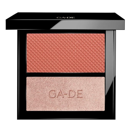 GA-DE Velveteen Blush and Shimmer Duet, 48 - Formulated with Micronized Pearls and Pigments for Sculpting Face and Décolleté - Paraben-Free - 0.26 oz