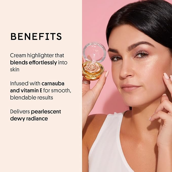 Winky Lux Cheeky Rose, Cream Highlighter with Vitamin E, Gold, Makeup, Rose