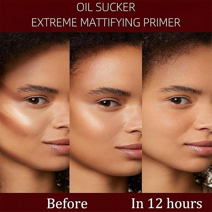 Oil Sucker, Extreme Mattifying Alkaline Primer, Natural matte Primer, Long-lasting waterproof eyeshadow primer for All Skin Types (1)