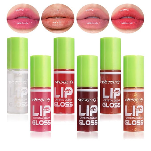 6 Colors Lip Tint Stain Set,Mini Velvet Lip Tint Watery Lip Stain Long Lasting Waterproof Moisturizing Lip & Cheek Tint,Hydrating,Natural Glossy Liquid Lipstick Lip Gloss Kits for Women (Set B)