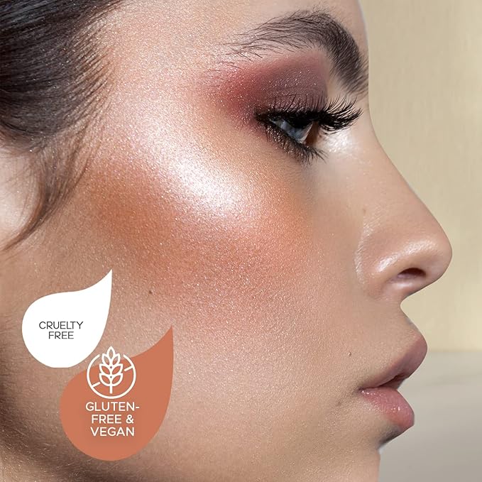 Pressed Highlighter By Give Them Lala- Highly Pigmented Powder Highlighter For Inner Corners, Cheekbones & Lips- Buildable Face Highlighter- Gluten-Free, Cruelty-Free & Vegan, Made In USA (Power)