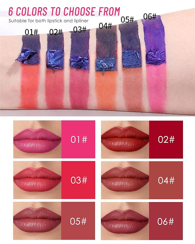 Peel Off Lip Stain, Matte Nude Liquid Lip Stain Peel Off Lip Liner Tattoo Non Stick Lip Gloss, Long Lasting Waterproof Red Lip Tint Lipstick Intense Lip Color Highly Pigmented for Women Lip Makeup-05