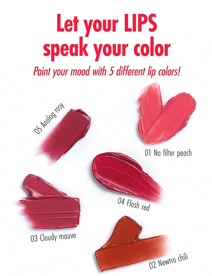 Peach C Blurry Filter 04 Flash Red Korean Lip Stain Marker | Matte Korean Lip Tint Long Lasting w/Soft Blur Finish| Comfortably Light & Long Lasting Lip Tint |Smooth Lip tint Stain 0.21 Fl Oz