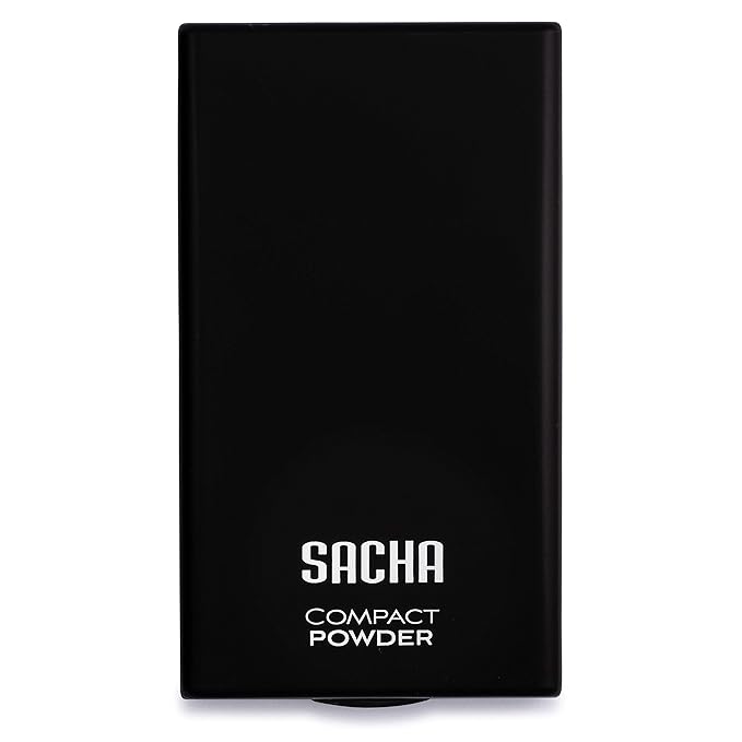 Sacha Buttercup Face Powder Compact. Translucent Powder, Controls Oils & Shine. Pressed Powder for Medium to Dark Skin Tones, 0.45 oz.