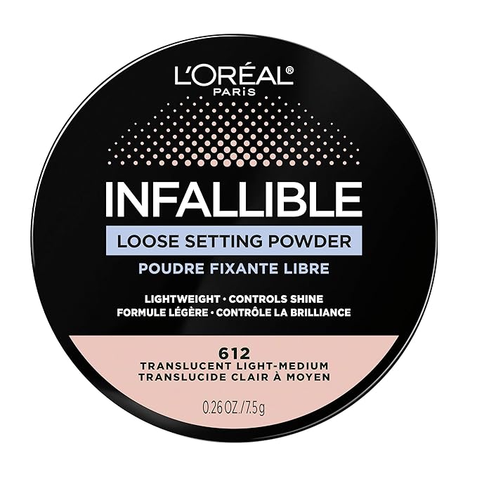 L'Oreal Paris Infallible Tinted Loose Setting Powders, Matte Finish, Lightweight, No White Cast, 2 Shades From Light To Deep, Translucent Medium-deep, 0.28 Oz