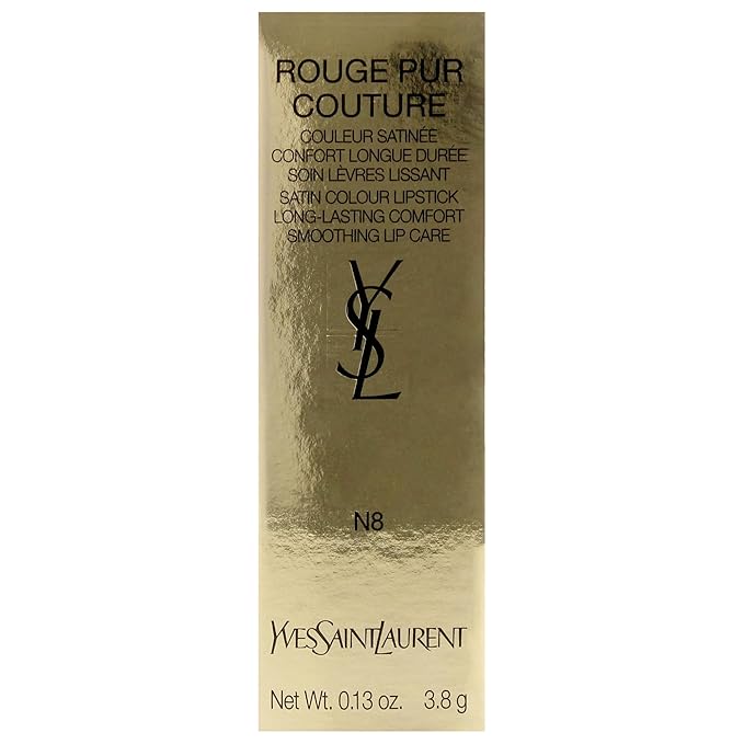 YVES SAINT LAURENT Rouge Pur Couture Satin Lipstick - N8 Blouse Nu for Women - 0.13 oz Lipstick