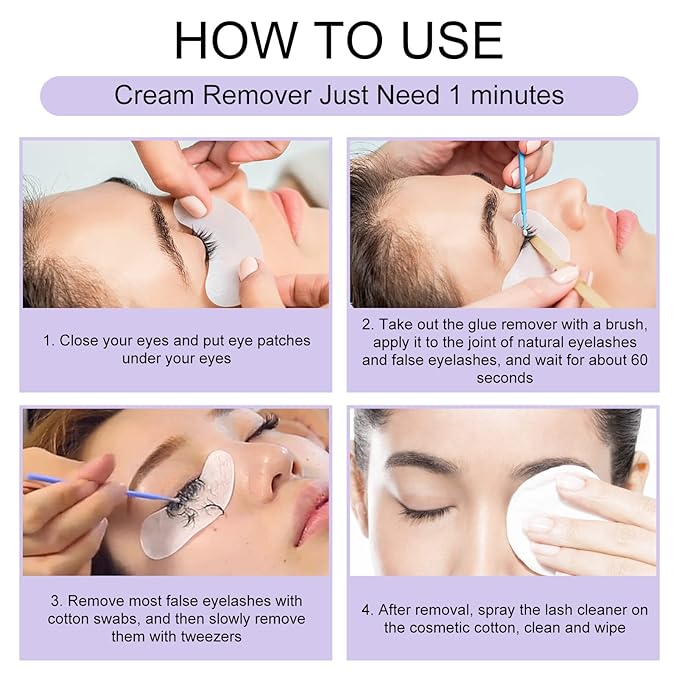 Lash Remover for Lash Extensions Low Irritation 10g Cream Glue-Remover Professional Fast Sensitive Skin Dissolution Lash Extension Remover By WENDY LASHES(Rose,10g)