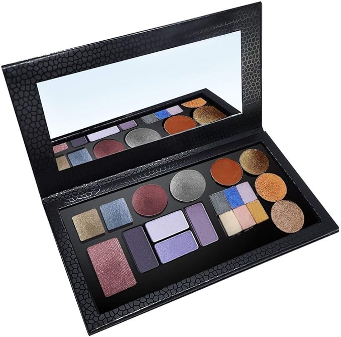 Allwon Magnetic Palette Empty Eyeshadow Makeup Palette with Shatterproof Mirror for Eyeshadow Lipstick Blush Powder (Black)