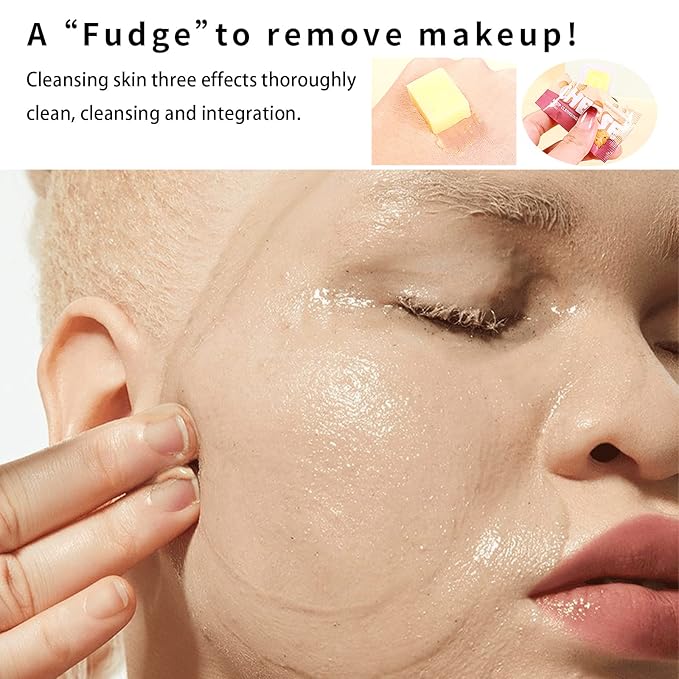 Travel Size Face Cleansing Balm Makeup Remover Gentle Nourishing Facial Cleansing Melting Balm to Oil Mild Eye Lip Face 3-in-1 Refreshing Clean Balm Makeup Remover Oil Set for All Skin -8pcs