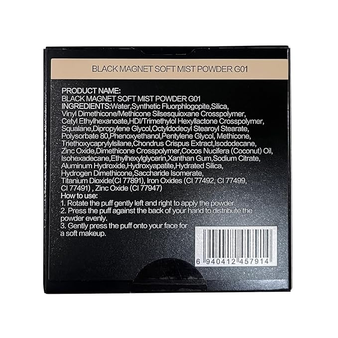 Waterproof Face Pressed Powder Compact, 24H Longlasting Oil Control Pressed Setting Powder Talc-Free Makeup, Shine Free, Poreless, Smooth, 01 Golden for dry&com skin (0.28Oz)