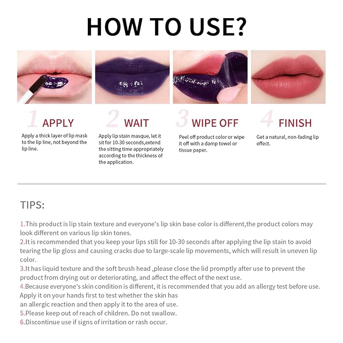 Peel Off Lip Tint 3 Colors Detachable Lip Liner Long Lasting Waterproof Matte Lip Gloss Liquid Lipstick Pigmented Lip Pencil (3Colors/Set)