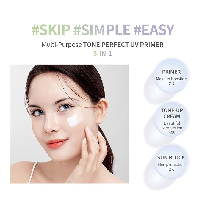 Korean Face Primer 30ml - Green Tinted Cream for Redness & Sensitive Skin - SPF40 - Color Correcting, Moisturizing Anti Redness Makeup Base, Primer for Face Before Makeup with Aloe