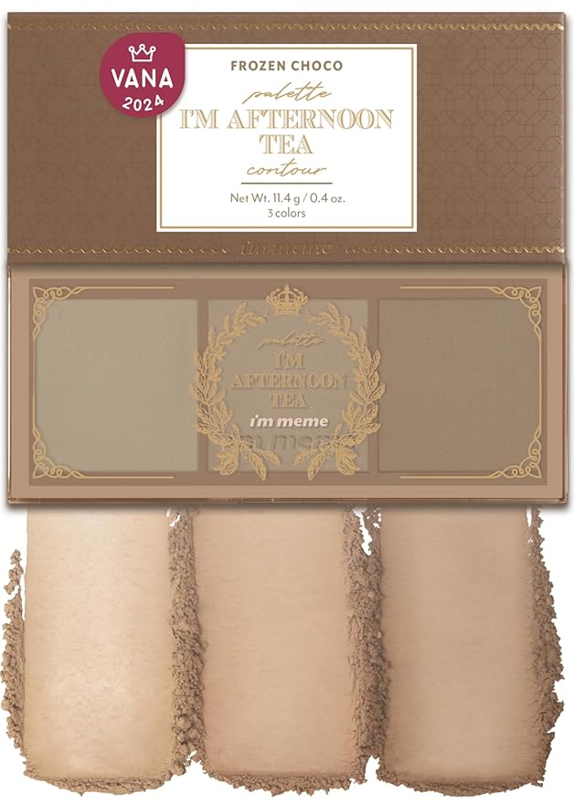 I'm Meme Palette - Afternoon Tea Contour | Frozen Choco, 0.4oz + NOONI Korean Cleansing Oil - Snow Aqua 0 LHA Toning Pore Care Korean Facial Oil Cleanser, 6.76 fl.oz Bundle