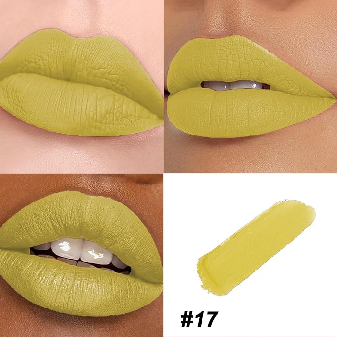 Matte Bullet Long Wear Lipstick - Vegan and Cruelty-Free - Smudge and Waterproof Matte Lipstick with Moisturizing Formula - All Day Comfort - (Golden Hour #17)