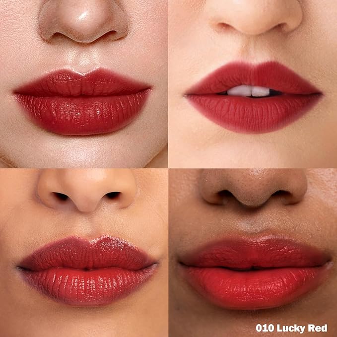 Peel Off Lip Stain - Long Lasting, Transfer Proof and Waterproof Tattoo Lip Tint, Matte Finish Lip Stain Peel Off, Infused with Vitamin E & Algin & Hydroxyacetophenone, #010 Lucky Red