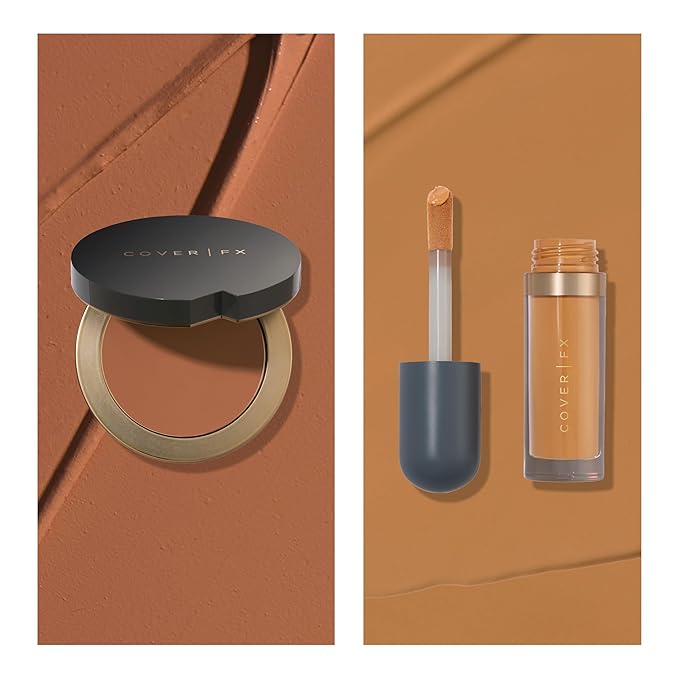 Cover FX Discoloration Kit: Total Coverage Cream Foundation - D2 + Skin Discovered Longwear Concealer, D2 - Full Coverage