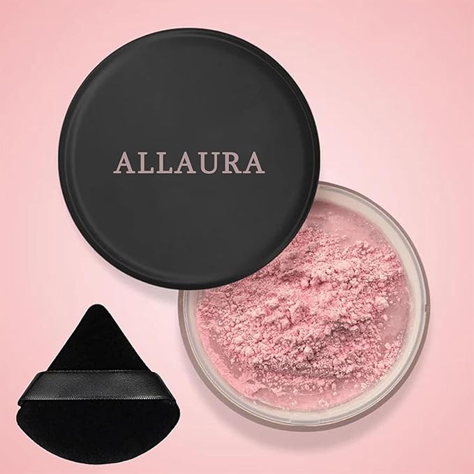 AlluraBeauty Blurring Powder, Blurring Setting Powder by Allura, AlluraBeauty Pink Setting Powders, Blurring Setting Powders Loose Setting for All Skin Tones