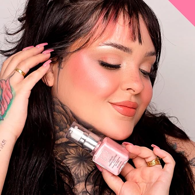 OFRA Star Lit Liquid Highlighter - Cupid | Gel-Like Liquid Highlighter for a Pearl, Luminous Glow | Long-Lasting, Blendable, and Buildable Formula | Makeup Highlighter for Face | 30ml/1oz