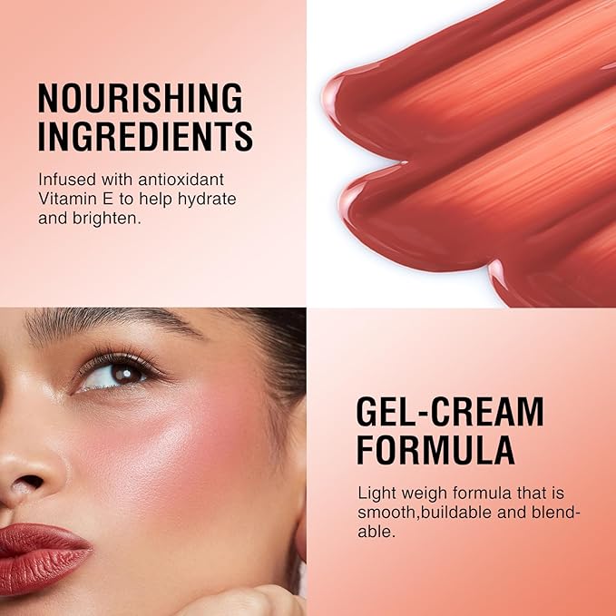 Blush Stick,Liquid Blush Stick,Silky Smooth Creamy Formula,Lightweight Blendable Blush Rouge Stick,Naturally Sculpted Look Professional Beauty Makeup Blush (01/02/03/04/05/06)