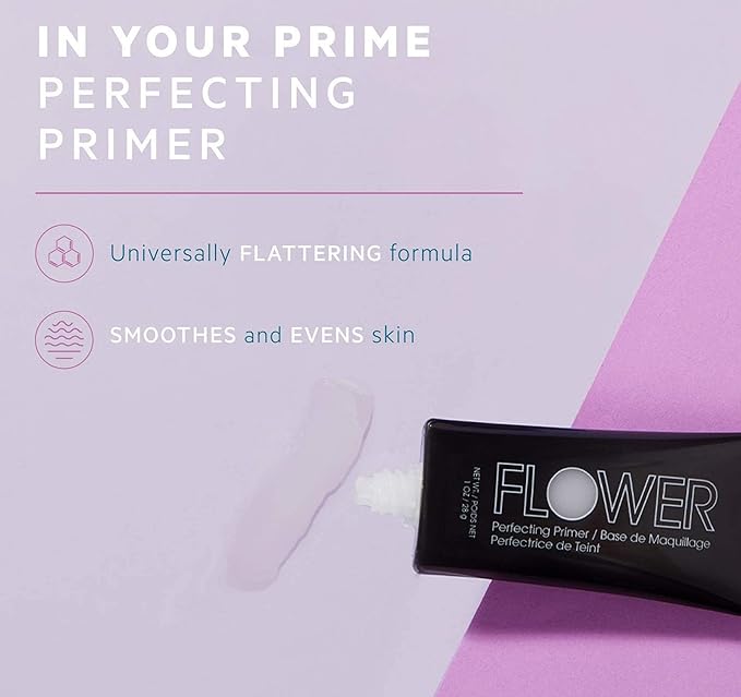 FLOWER BEAUTY In Your Prime Smoothing and Filling Makeup Primer Suitable For All Skin Types Perfecting Primer, 1 Ounce