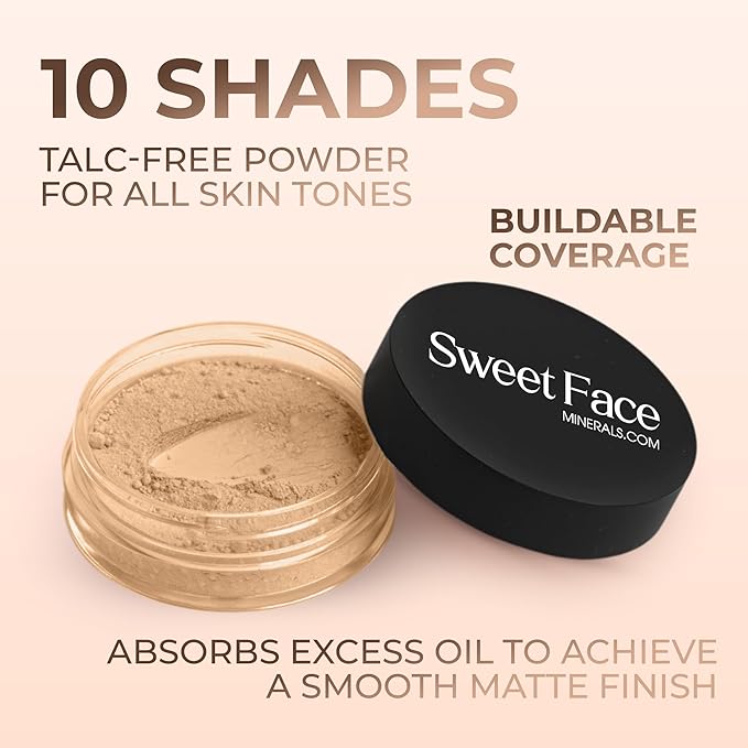 (Warm) (Most Popular Neutral Shade) (5gm Jar) FOUNDATION Mineral Makeup with SPF 18+, Full Coverage Matte Loose Powder, Bare Face Cosmetics