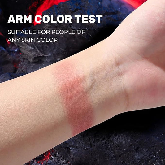 Color Changing Black Cream Blush, Embossed Miracle Balm Blush for Cheek & Eyes & Lips, Multi Glow Face Balm with a Puff, Hydrating, Creamy, Lightweight & Blendable Color, for Dewy Radiant Finish