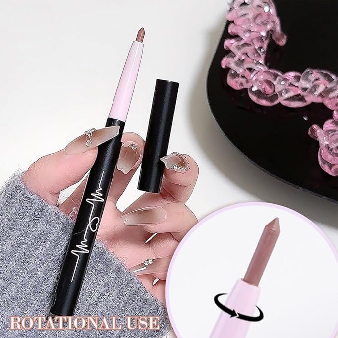 1PCS Retractable Lip Liner Pencils, Nude Pink Matte, High Pigmented Natural Lip Makeup Pencils, Non-transfer, Waterproof, Long-lasting Lipstick Pencil, Not Easy to Fade Lip Gloss Pen. 01