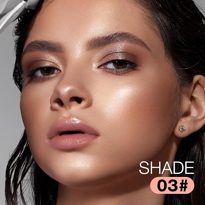 Boobeen Blush Contour Highlighter Makeup Palette, 2 Color Shimmer Smooth Powder Palette for Blush, Highlighting, Contouring the Face, Blendable Compact Highlight Contour Set