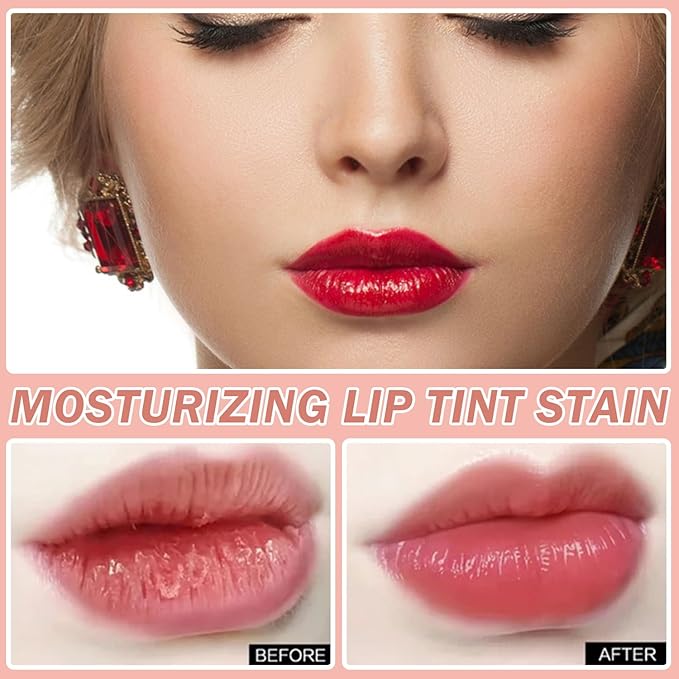 LADYFOX 7 Colors Lip Tint Stain Set, Mini Liquid Matte Lipstick,Moisturizing and Natural Lip Stain, Long-Lasting,Non-Stick Tinta Para Labios, Waterproof and High Pigment Lip Makeup